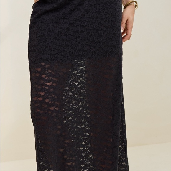 Aerie Black Lace Maxi Skirt - Picture 2 of 5